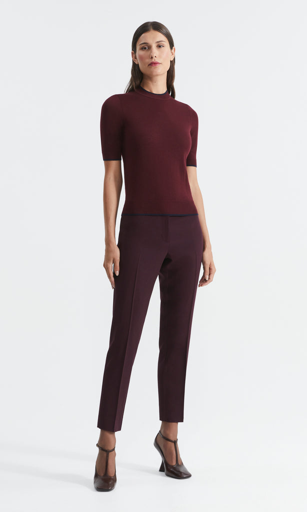 Spencer Tapered Trouser Burgundy