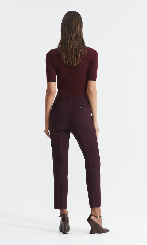 Spencer Tapered Trouser Burgundy