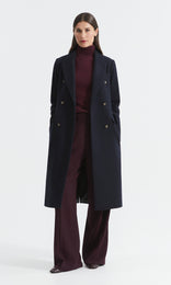 Strada Double Breasted Coat Navy