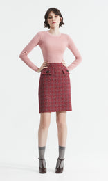 Erskine Ex Fine Merino LS Crew Pink