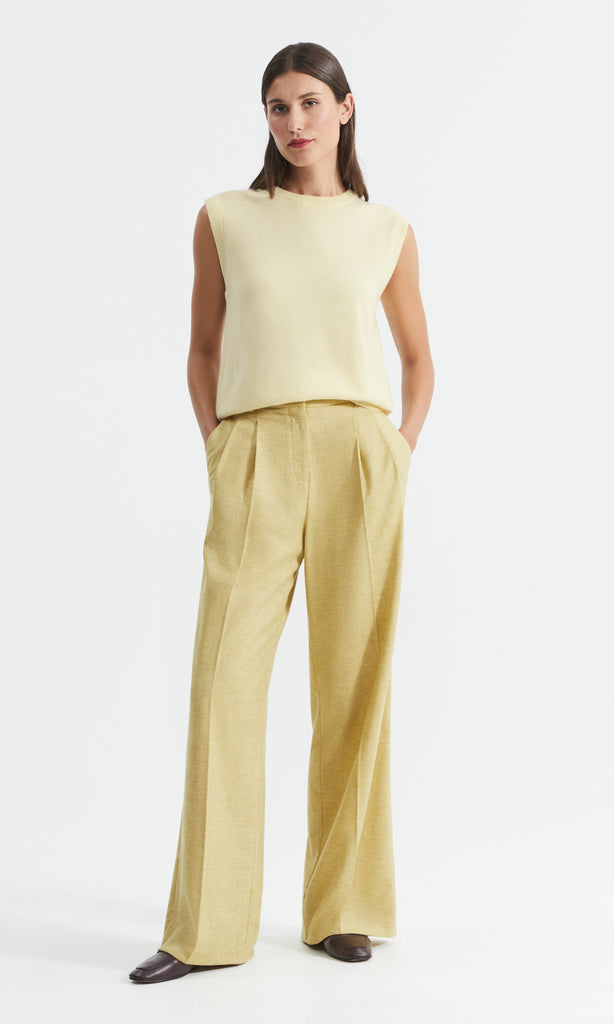 Stirling Cashmere Slvless  Lemonade