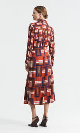 Hana Pleated Skirt  Sangria