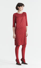 Maya Dress Red/Navy