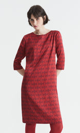 Maya Dress Red/Navy