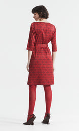 Maya Dress Red/Navy