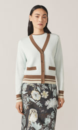 Kirkcaldy Vee Cardigan Mint