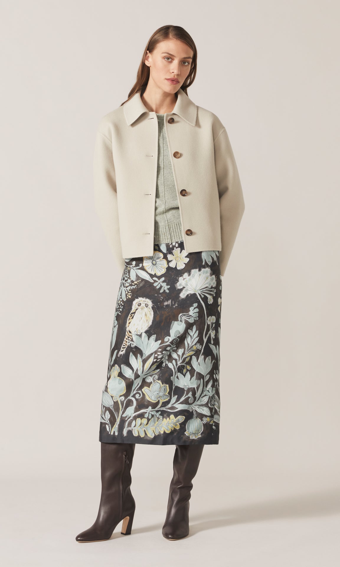 Gufo Fiore Skirt Dark Brown