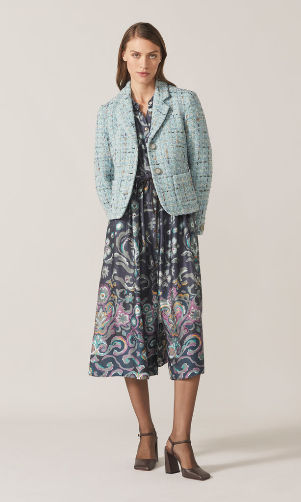 Carlisle Tweed Blazer Aqua