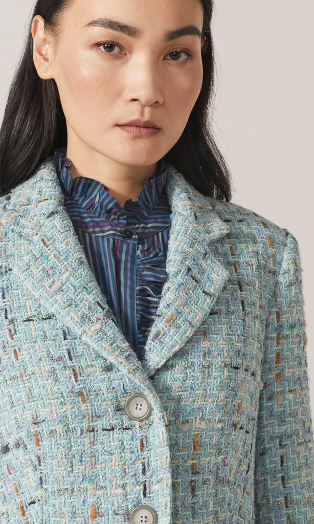 Carlisle Tweed Blazer Aqua