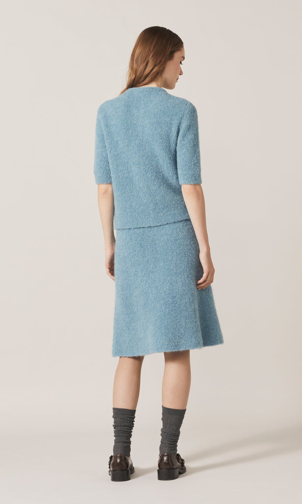 Orla Alpaca Crew Cardigan Teal
