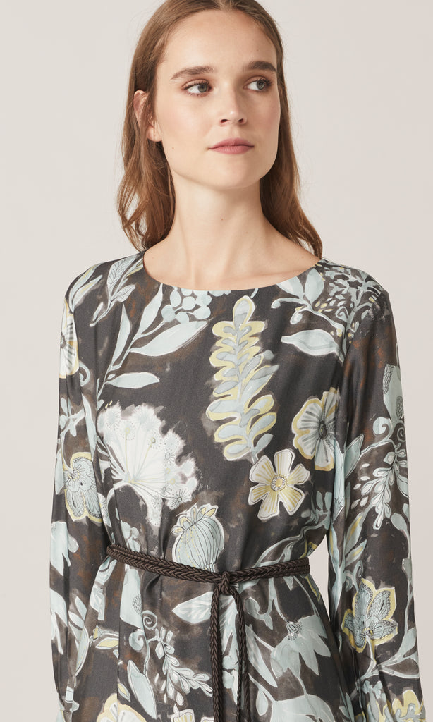 Gufo Fiore Dress Dark Brown