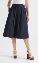 Parigi Pleated Skirt Navy