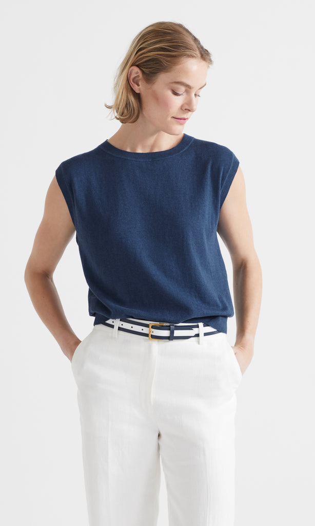 Florent Knit Vest Denim