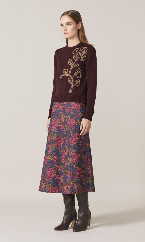 Arabella Floral Applique Knit Aoud