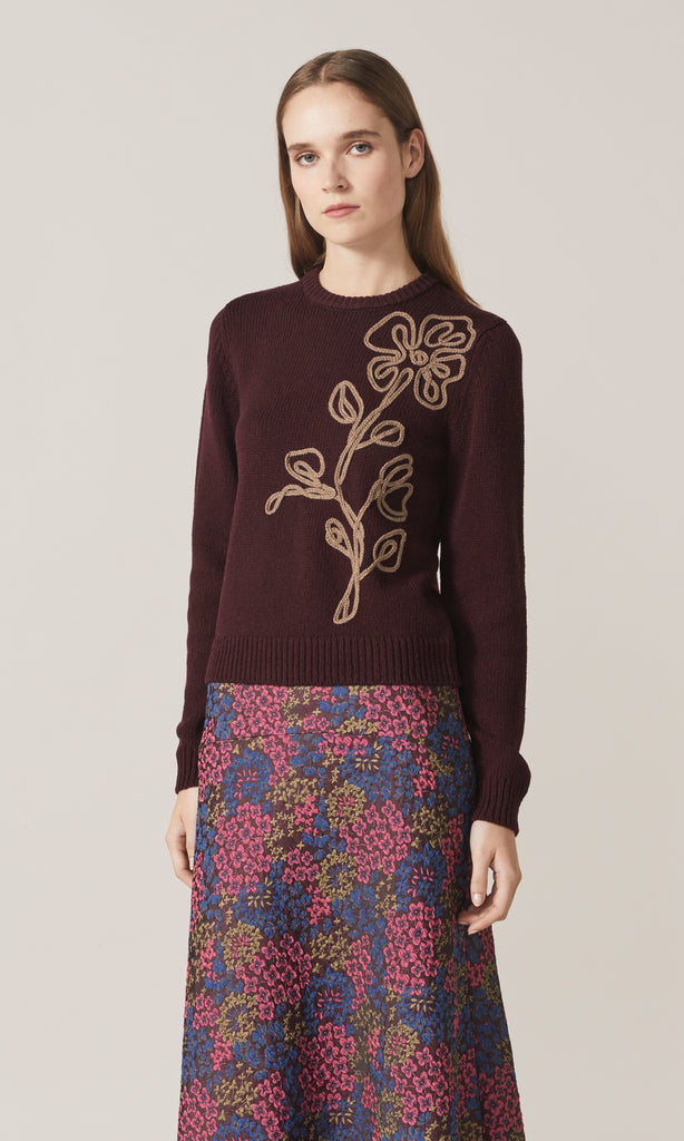 Arabella Floral Applique Knit Aoud