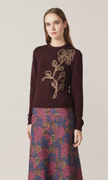 Arabella Floral Applique Knit Aoud