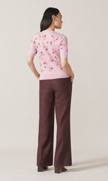 Fisher Floral Jacquard Crew Pink