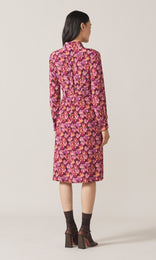 Cadre Shirt Dress Magenta