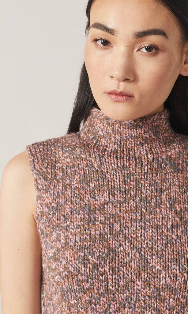 York Sleeveless Knit Pink