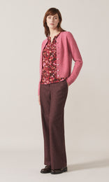 Balloch Crew Cardigan Fuchsia