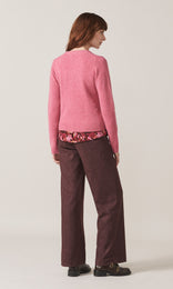 Balloch Crew Cardigan Fuchsia