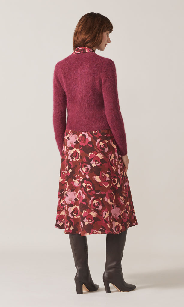 Isla Alpaca Cardigan Berry