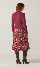 Isla Alpaca Cardigan Berry