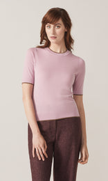Exeter S/S Merino Pink Marle