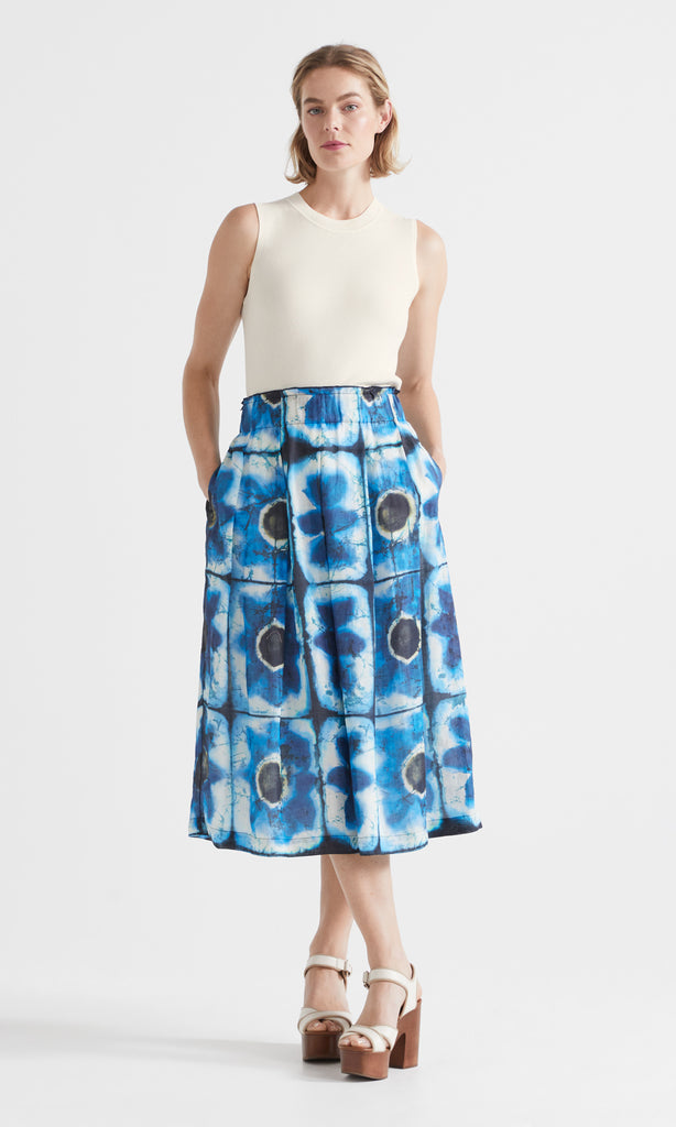 Mosaic Skirt Indigo