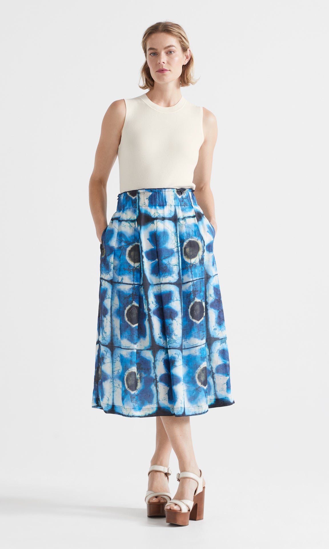 Mosaic Skirt Indigo