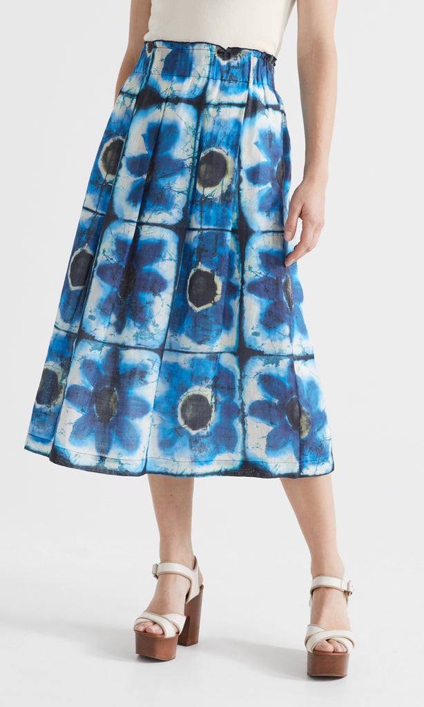Mosaic Skirt Indigo