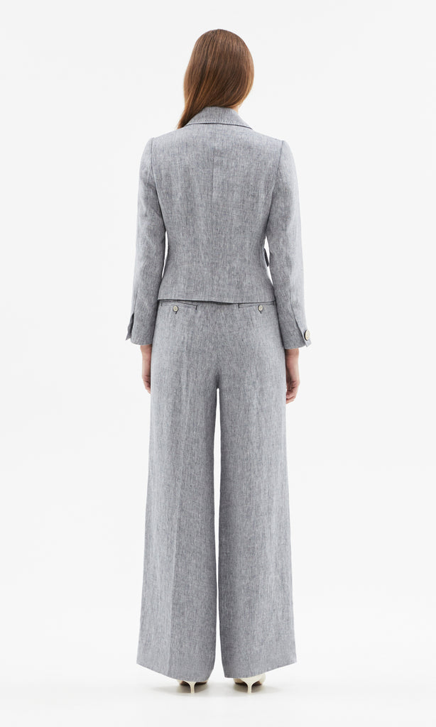 Chatelet Single Button Jacket Ink/White