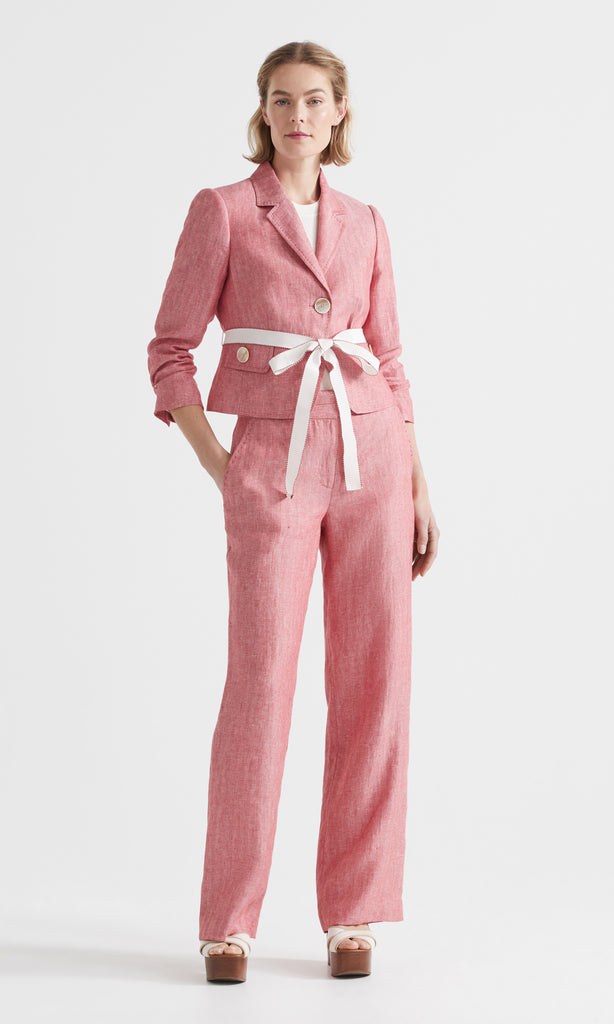 San Remo Jacket with tie Poppy
