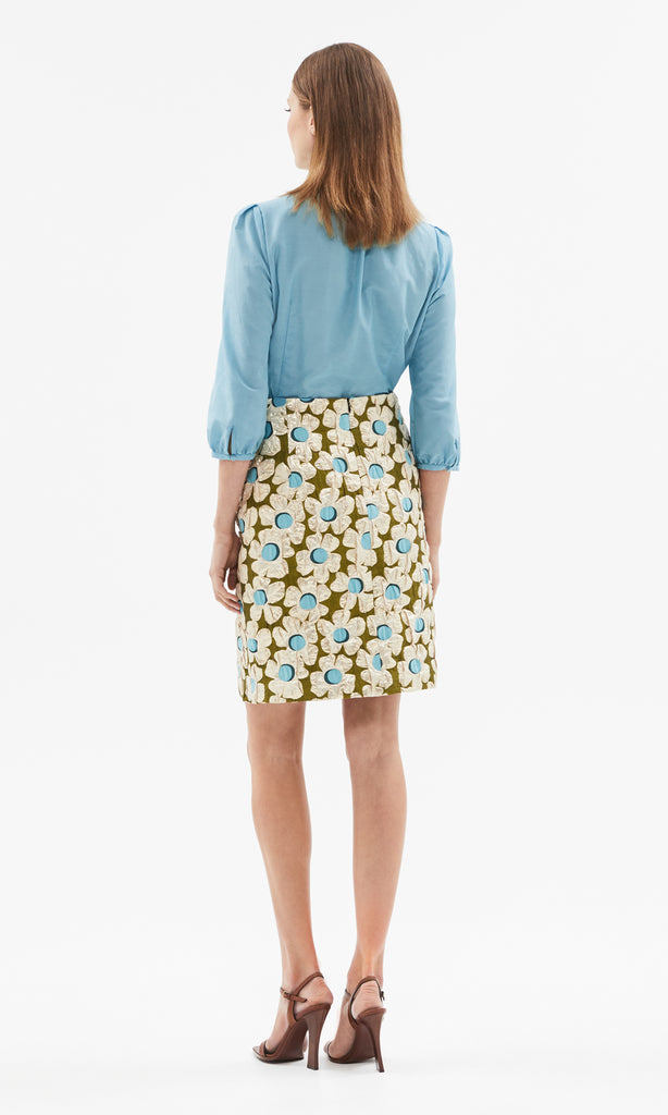 Fiori Skirt Pistachio / Aqua