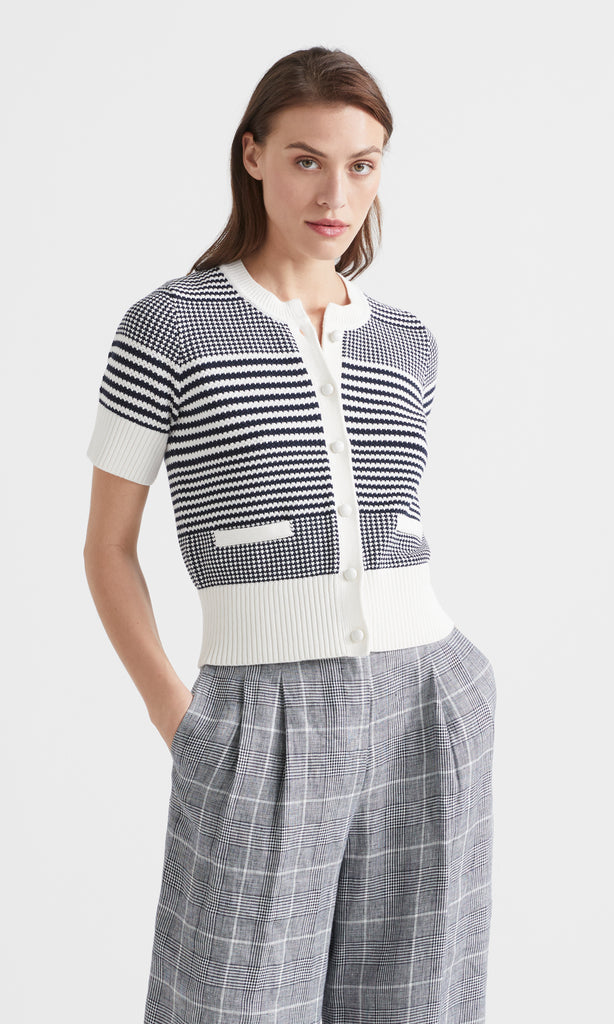 Marina ia Cardigan Navy/Ivory