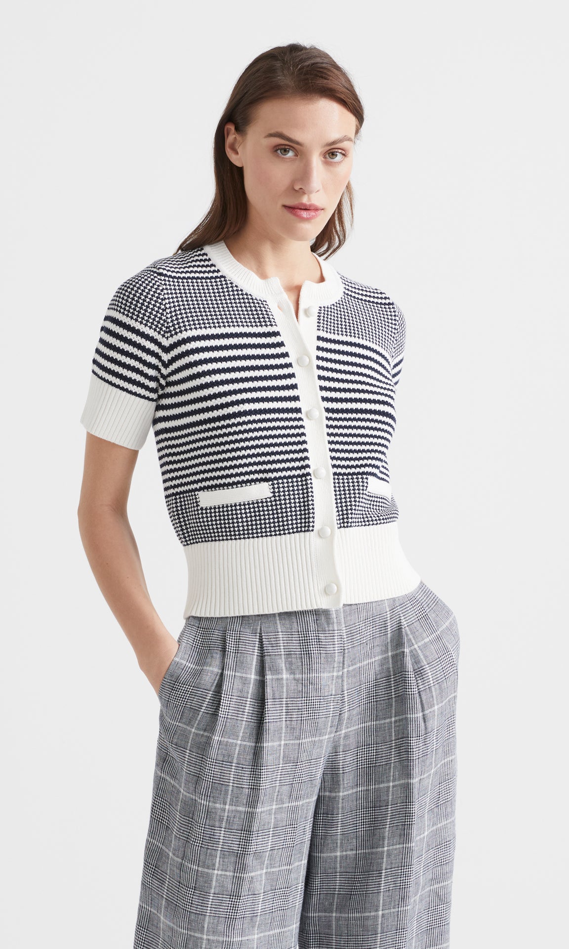 Marina ia Cardigan Navy/Ivory