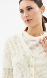Imperial Vee Cardigan Ivory