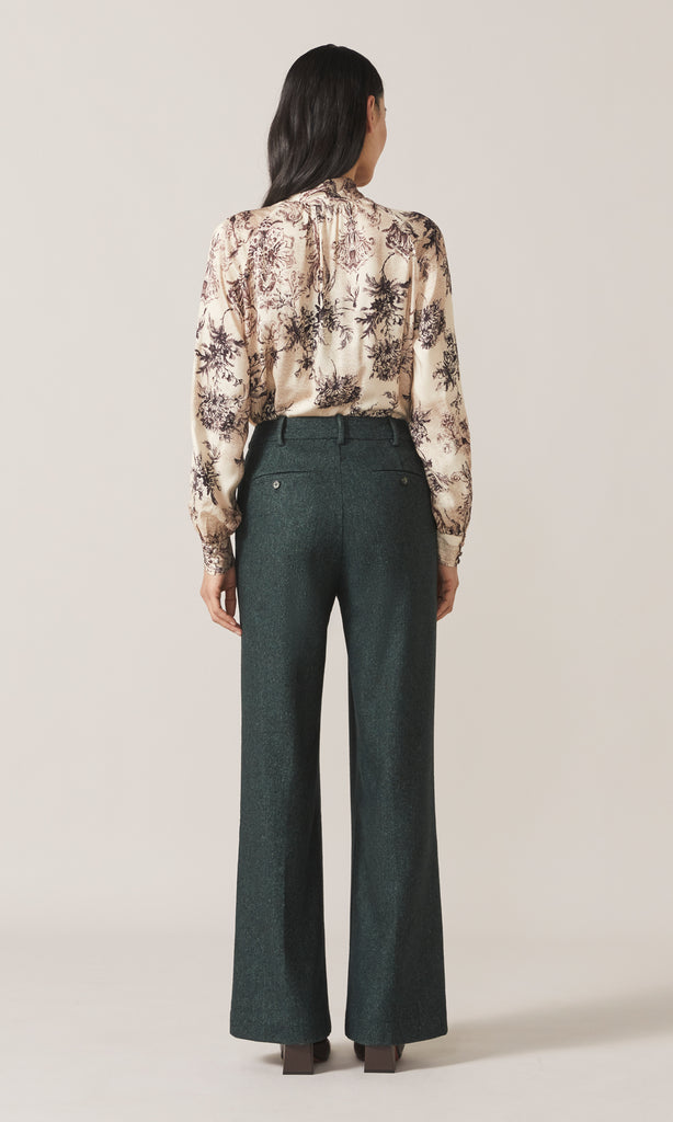 Maisie Tie Blouse Almond