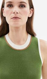 Rapallo Tank Green/Olive /Ivory