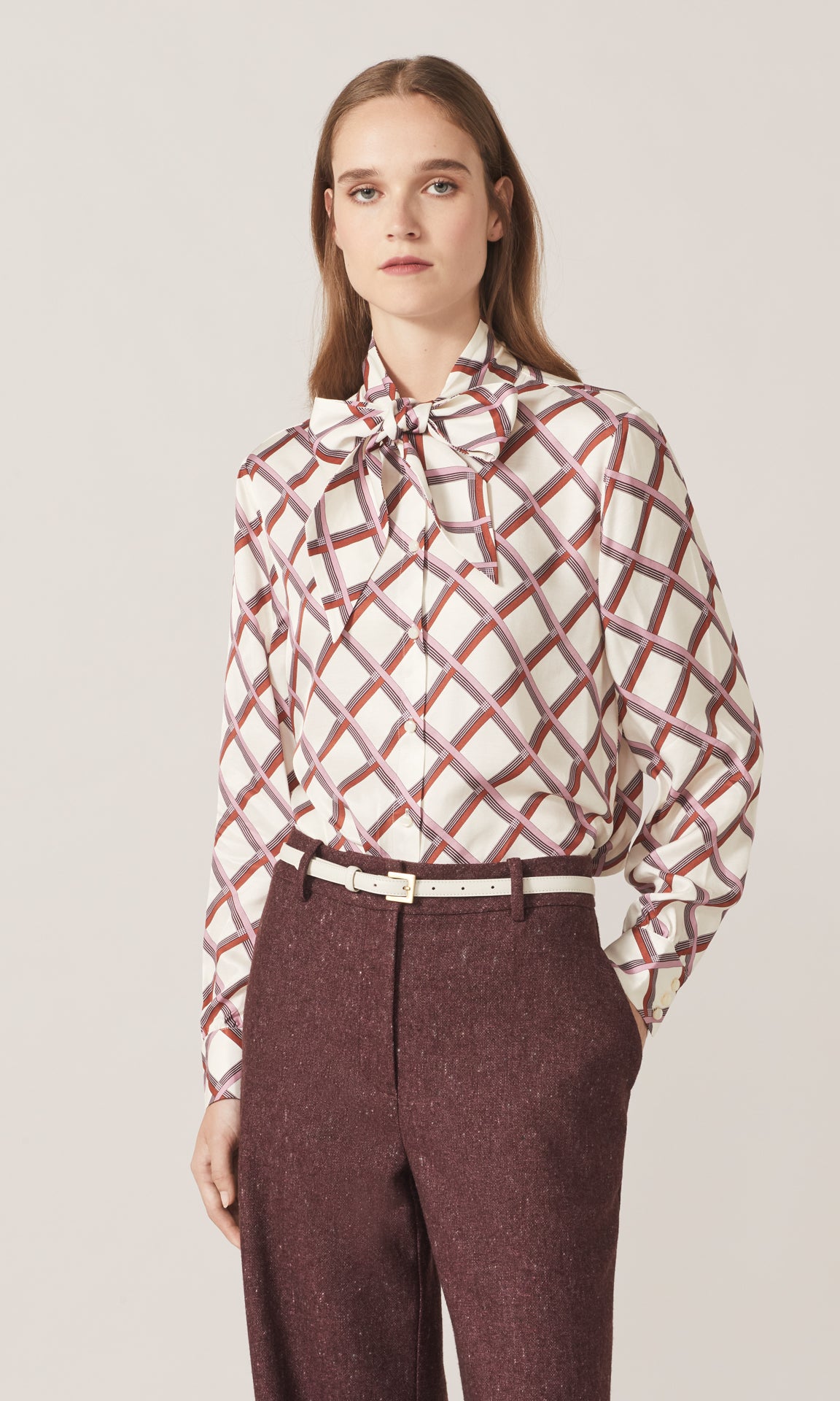 Weiz Bow Shirt Tea Rose