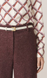 Leather Belt 15mm Off White