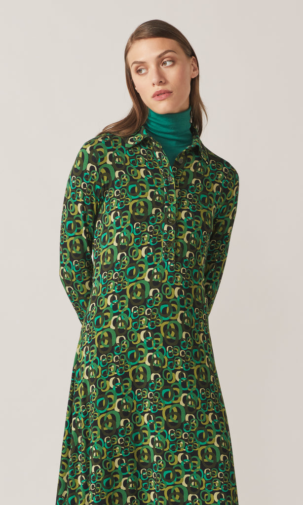 Circolo Jersey Dress Emerald