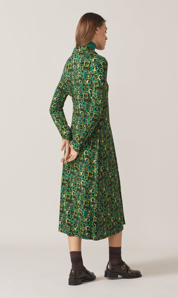 Circolo Jersey Dress Emerald