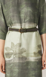 2 tone Suede/Leather Belt 30mm Birch/Coffee