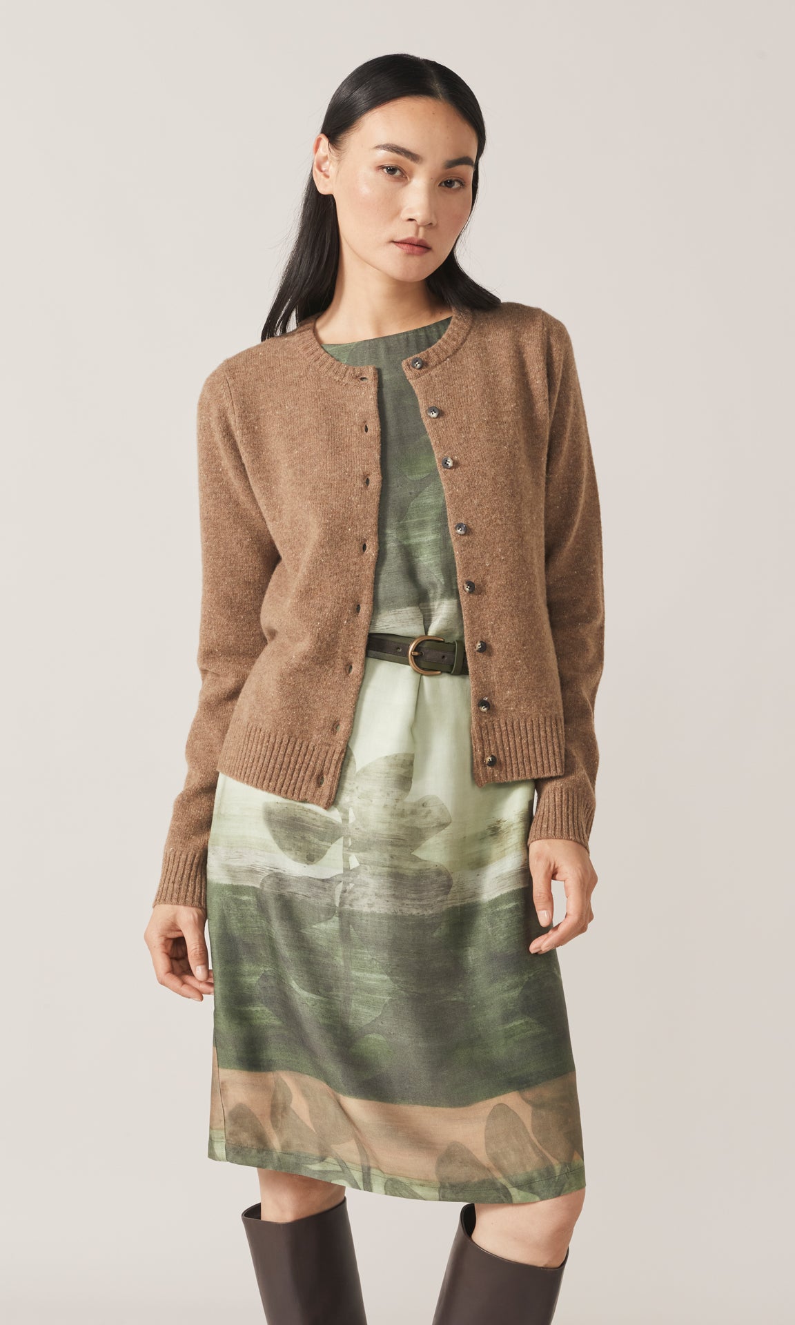 Balloch Crew Cardigan Camel