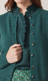 Balloch Crew Cardigan Dark Green