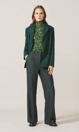 Kelly Dble Breasted Coat Emerald