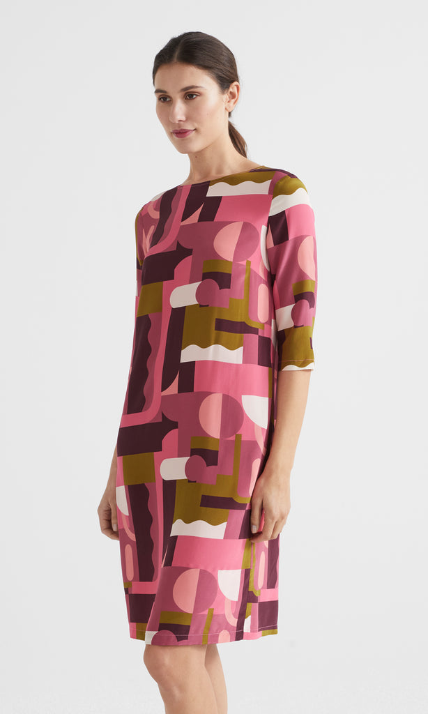 Astratta Shift Dress Magenta