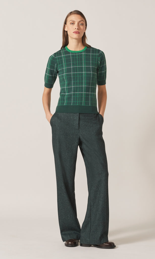 Fisher Plaid Merino Crew Bottle