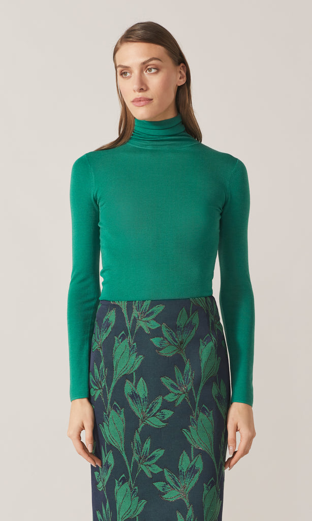 Apsley Turtle Neck Knit Emerald